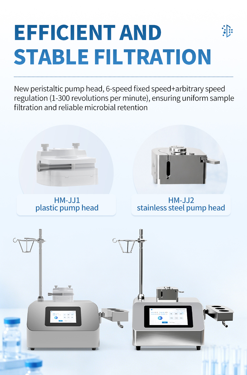 Model selection guide for basic and advanced sterility testing pump configurations